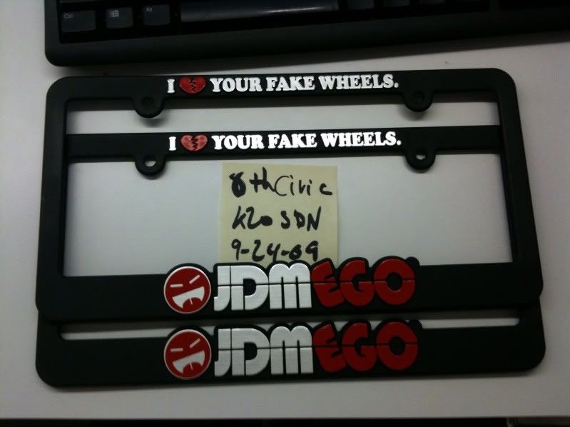 Jdm Ego license plate frame NEW 8th Generation Honda Civic Forum