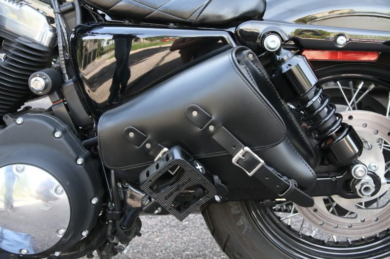 sportster swingarm bag with passenger pegs