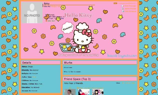Hello Kitty Layouts For Myspace 2.0. Hello Kitty Thanksgiving