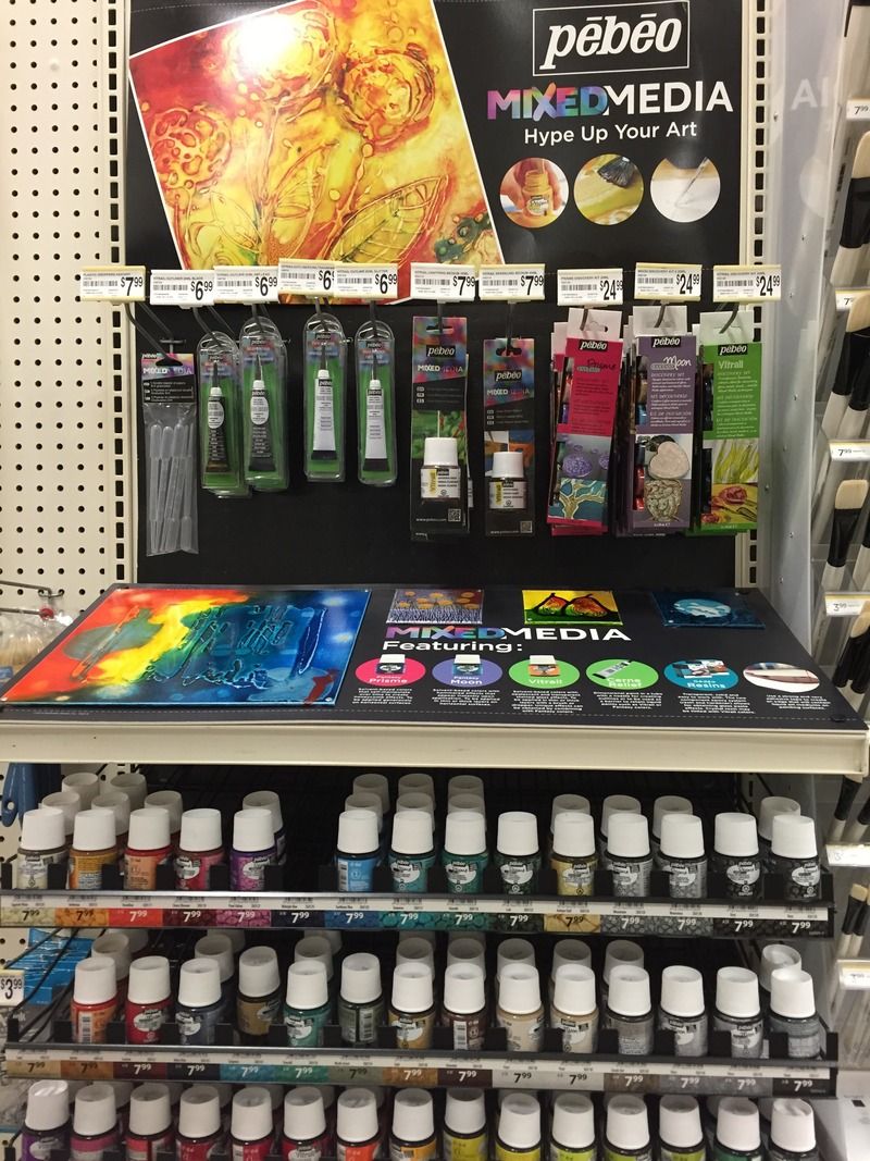 Pebeo paint display at Michael's store