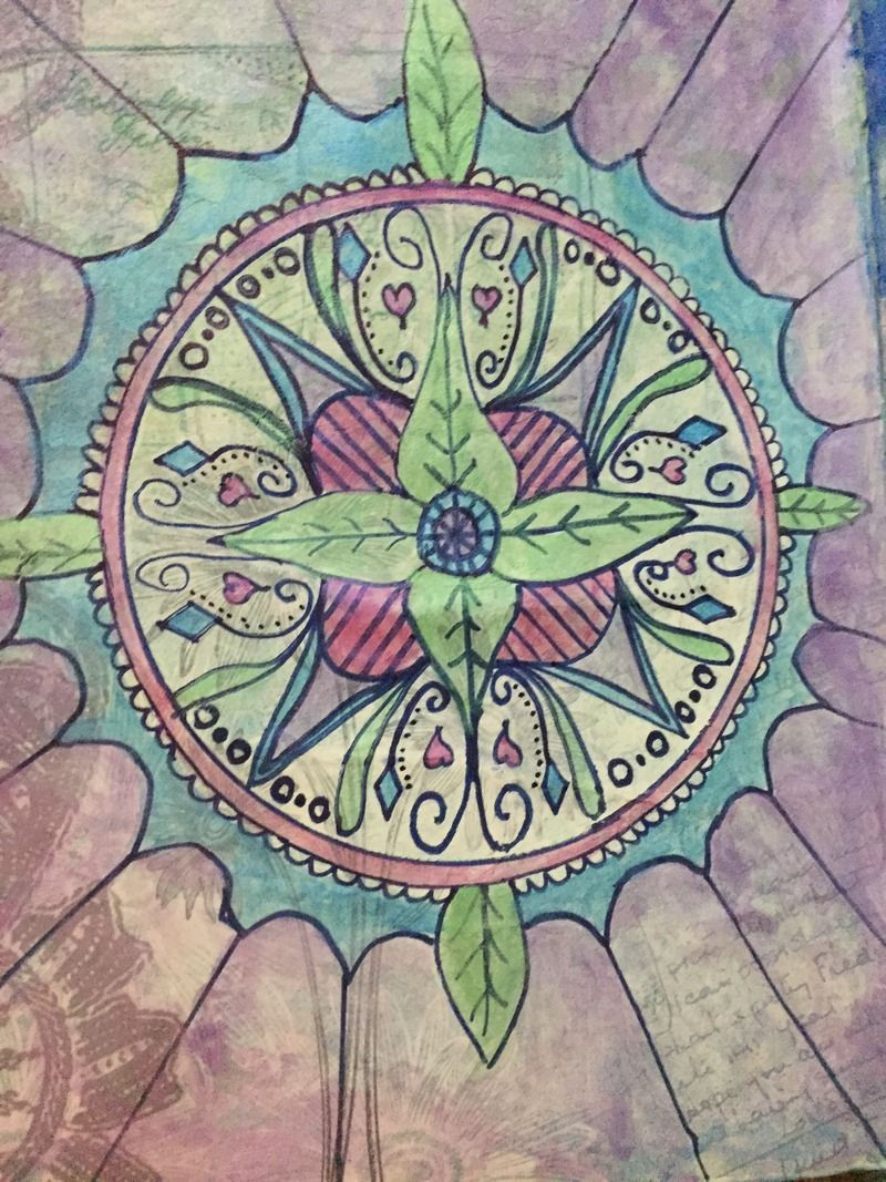 The Hippie Art Studio - Mandala Art Journal page