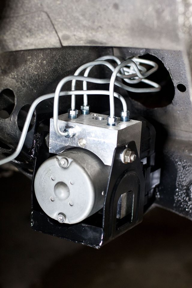 The ABS module in place. This is essentially behind the passenger seat.