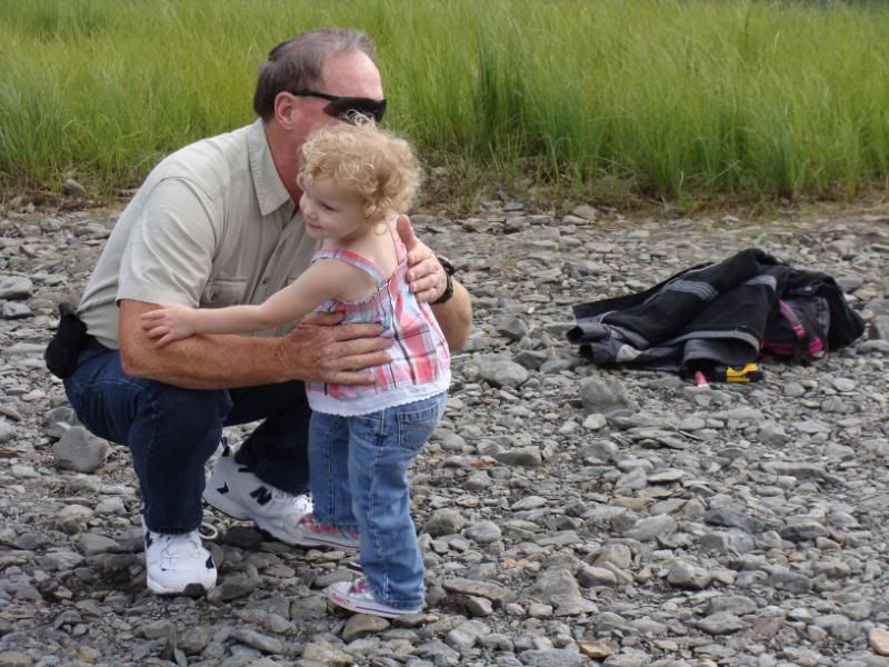 Hugging Grandpa