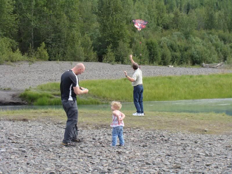 Flying a kite
