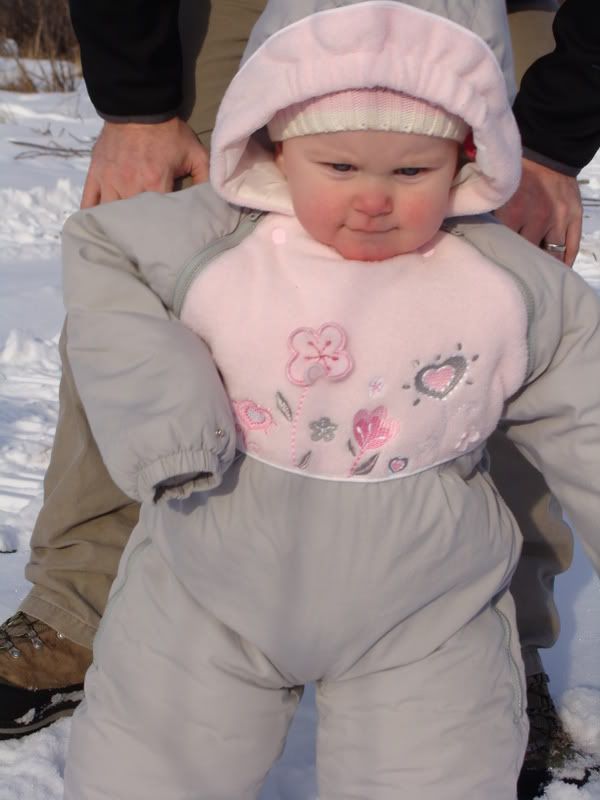 Walking in the snow.