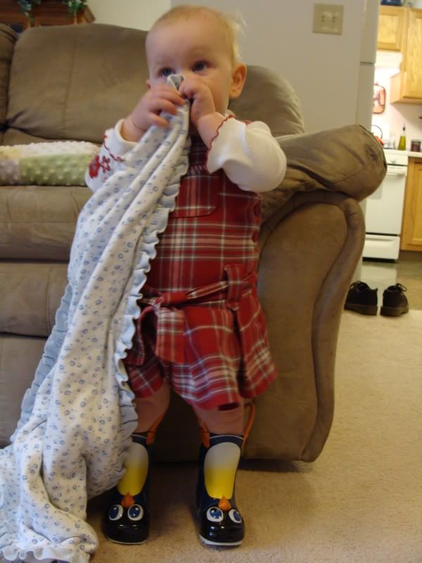 Autumn in her rain boots