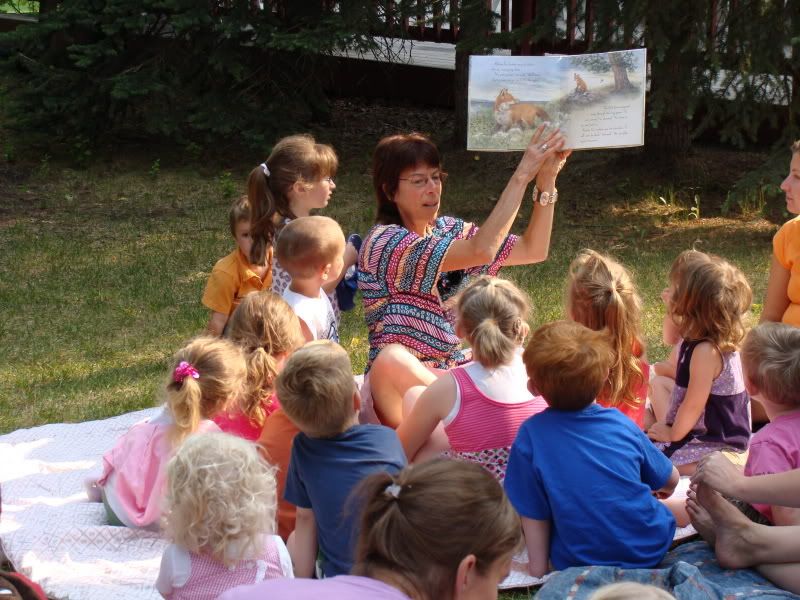 Story time at the zoo