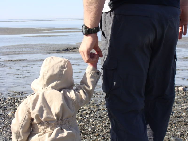 Holding daddy's hand