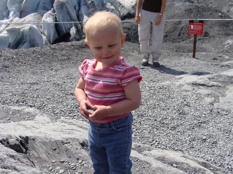 Autumn holding a rock