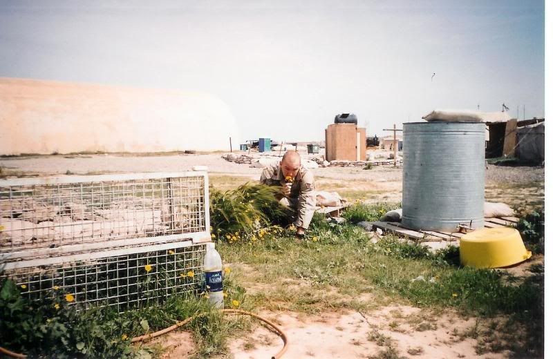Smelling the flowers!