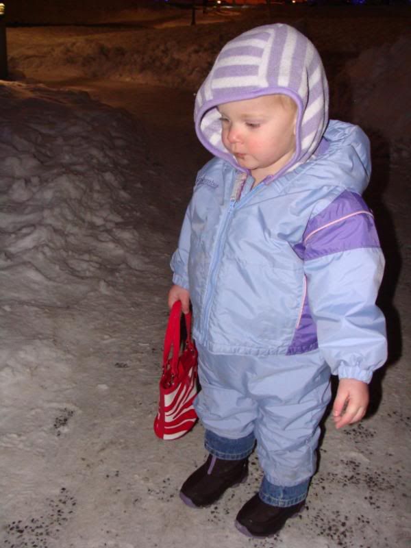 Checking out the snow