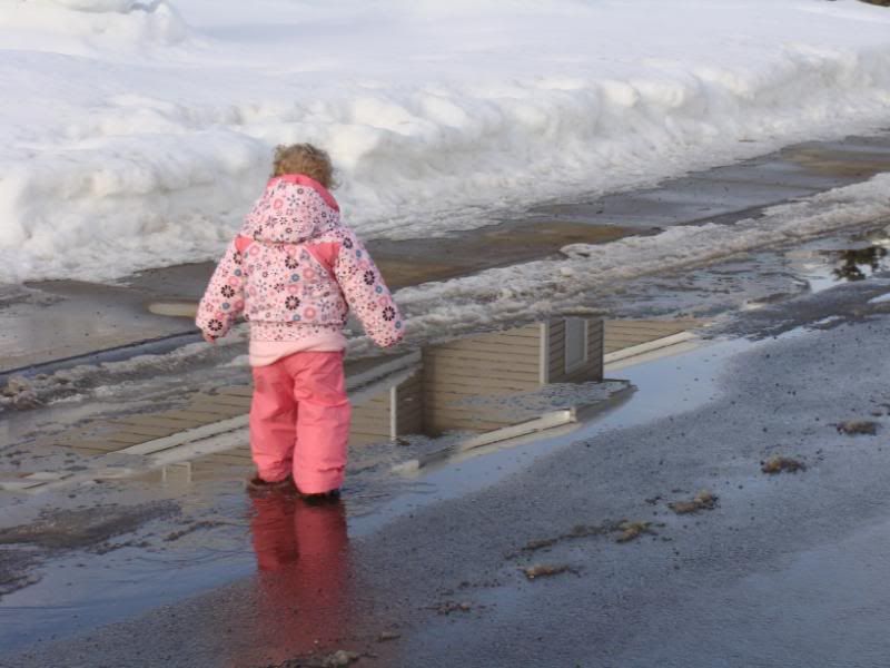 Hitting up every puddle.