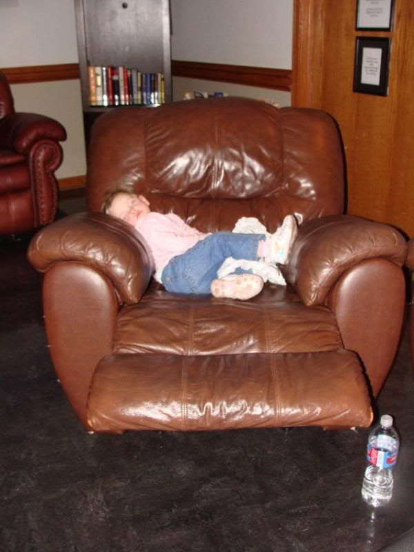 Lounging at the USO.