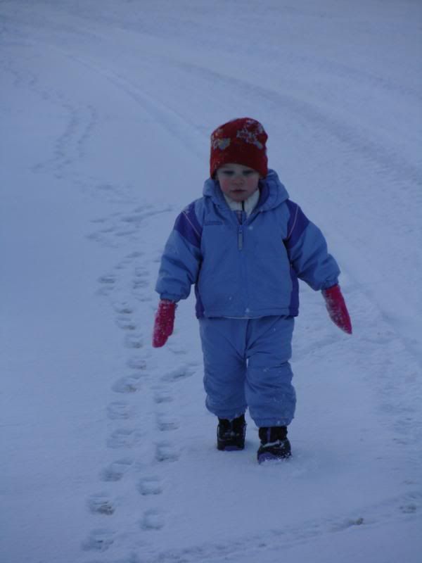 98 footsteps in the snow without you