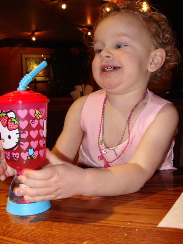 Autumn likes her new cup