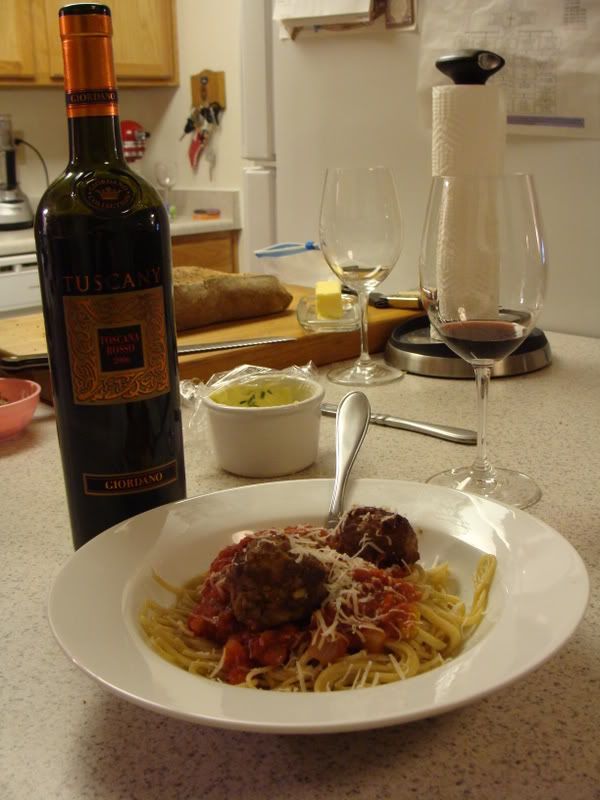 Spaghetti and meatballs