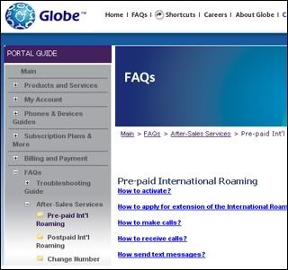 Globe Prepaid International Roaming