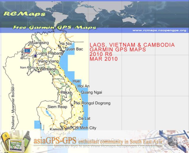 Cambodia Garmin GPS map