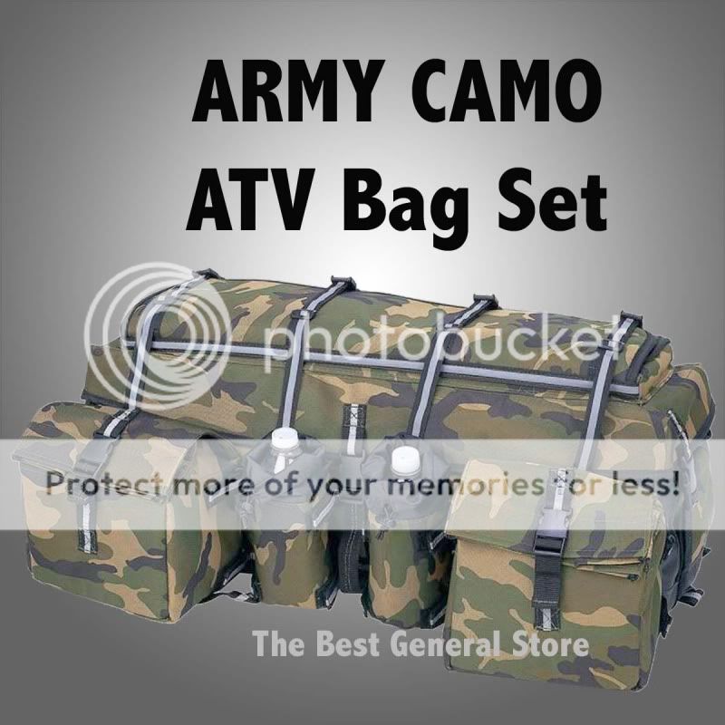 Camo ATV Bag Set Hunting Luggage Quad Sport 5pc Nylon