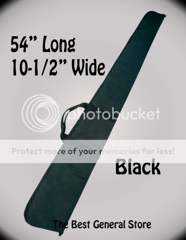 Black Gun Rifle Shotgun Soft Carrying Case Bag Rug 54" Padded Interior Zipper