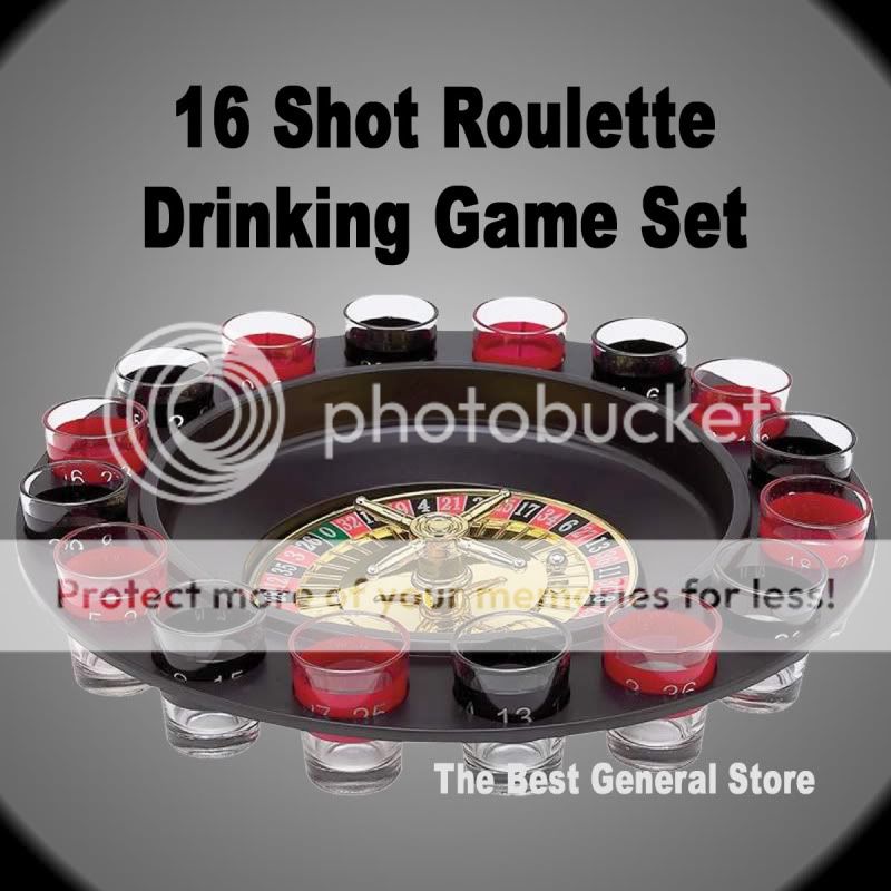  Shot Roulette Wheel Bar Drinking Adult Party Game Set Camping