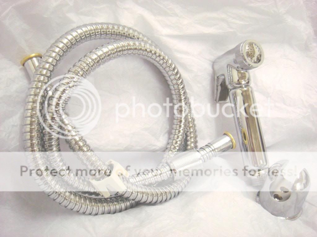 100% Brass Hand Bidet Spray & Hose & Brass Wall Hook  